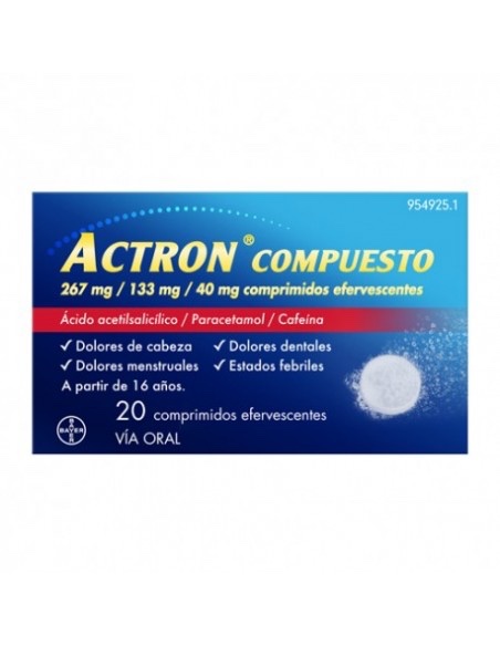 ACTRON COMPUESTO 267/133/40 mg 20 Tabs